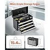VEVOR Metal Tool Box, 20.5-inch, Portable Metal Tool Box with 4 Drawers, Small Tool Chest with EVA Liners, Ball Bearing Slide Drawers Locking & Powder Coated Finish, Multi-Function Tool Organizer - Image 2
