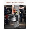 VEVOR Metal Tool Box, 20.5-inch, Portable Metal Tool Box with 4 Drawers, Small Tool Chest with EVA Liners, Ball Bearing Slide Drawers Locking & Powder Coated Finish, Multi-Function Tool Organizer - Image 3