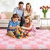 Area Rugs for Living Room Bedroom 9×12, Ultra Fluffy Shag Checkered Rug Modern Washable Carpet Soft Shaggy Non Slip Indoor Plush Fuzzy Rugs for Bedroom Dorm Office Home Aesthetic Decor, Pink and White - Image 3