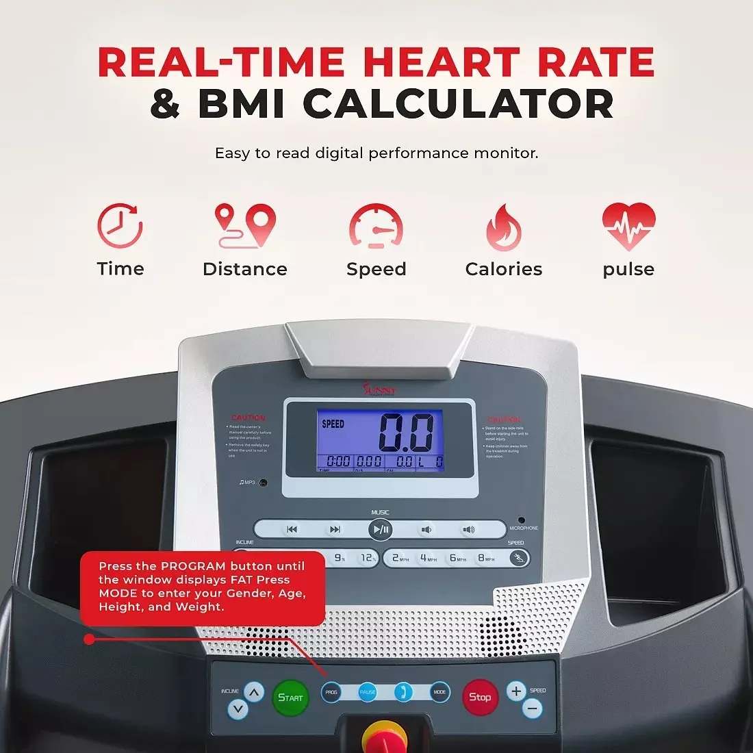 Sunny Health & Fitness Smart Treadmill SF-T7515 - Image 2