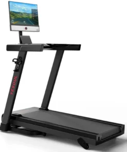 Yesoul T1M Plus Smart Folding Treadmill with 21.5 inch Touchscreen, Brushless Quiet Motor, 3-Level Incline, 9 Mph, App Sync & Space-Saving Design for