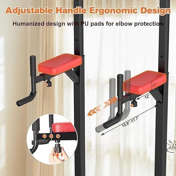 RELIFE REBUILD YOUR LIFE Power Tower Pull Up Bar Station Workout Dip Station for Home Gym Strength Training Fitness Equipment - Image 3
