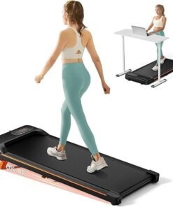 Abonow Walking Pad, Under Desk Treadmill with Incline for Home Office 2.5HP Portable Walking Treadmill with 265 Lbs Weight Capacity Walking Machine, Remote Control, LED Display