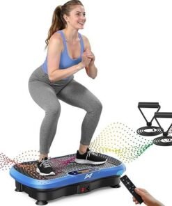 AXV Vibration Plate Fitness Platform Exercise Machine Vibrating Shaking Full Body Shaker Workout Vibrate Stand Shake Board Sport Gym for Weight Loss Fat Burner for Women Men