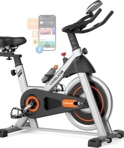 YOSUDA Exercise Bike, Brake Pad Stationary Bike for Home with Exclusive App, Magnetic Indoor Cycling Bike with 300 lb Weight Capacity, Low Noise, Tablet Holder and Fitness Courses for Weight Loss