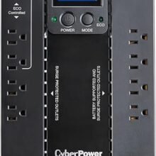 CyberPower EC850LCD Ecologic UPS Battery Backup and Surge Protector, 850VA/510W, 12 Outlets, ECO Mode, Compact, UL Certified