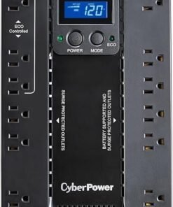 CyberPower EC850LCD Ecologic UPS Battery Backup and Surge Protector, 850VA/510W, 12 Outlets, ECO Mode, Compact, UL Certified