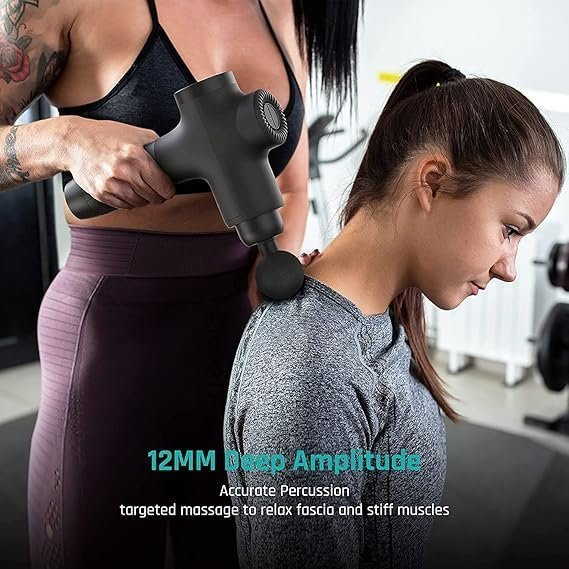 Mebak 3 Massage Gun, Massage Gun Deep Tissue for Athletes, Professional Muscle Percussion Massager, Massager for Shoulder Leg Back Body Pain Relief, Quiet Portable Sport Tool, Gifts for Him - Image 3