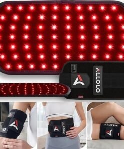 ALLOLO Red Light Therapy for Body, 3-in-1 LEDs Red Light Therapy Belt with Timer Remote Control, 660nm&850nm Infrared Light Therapy Pad for Body Waist Shoulder Knee, 70pcs LED 12.6″*6.3″ Large Area