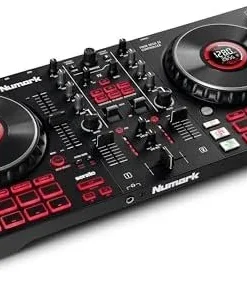 Numark Mixtrack Platinum FX Serato DJ Controllers with Jog Wheel Displays, 4 Decks, Mixers, Effects Paddles and (Audio Interface)