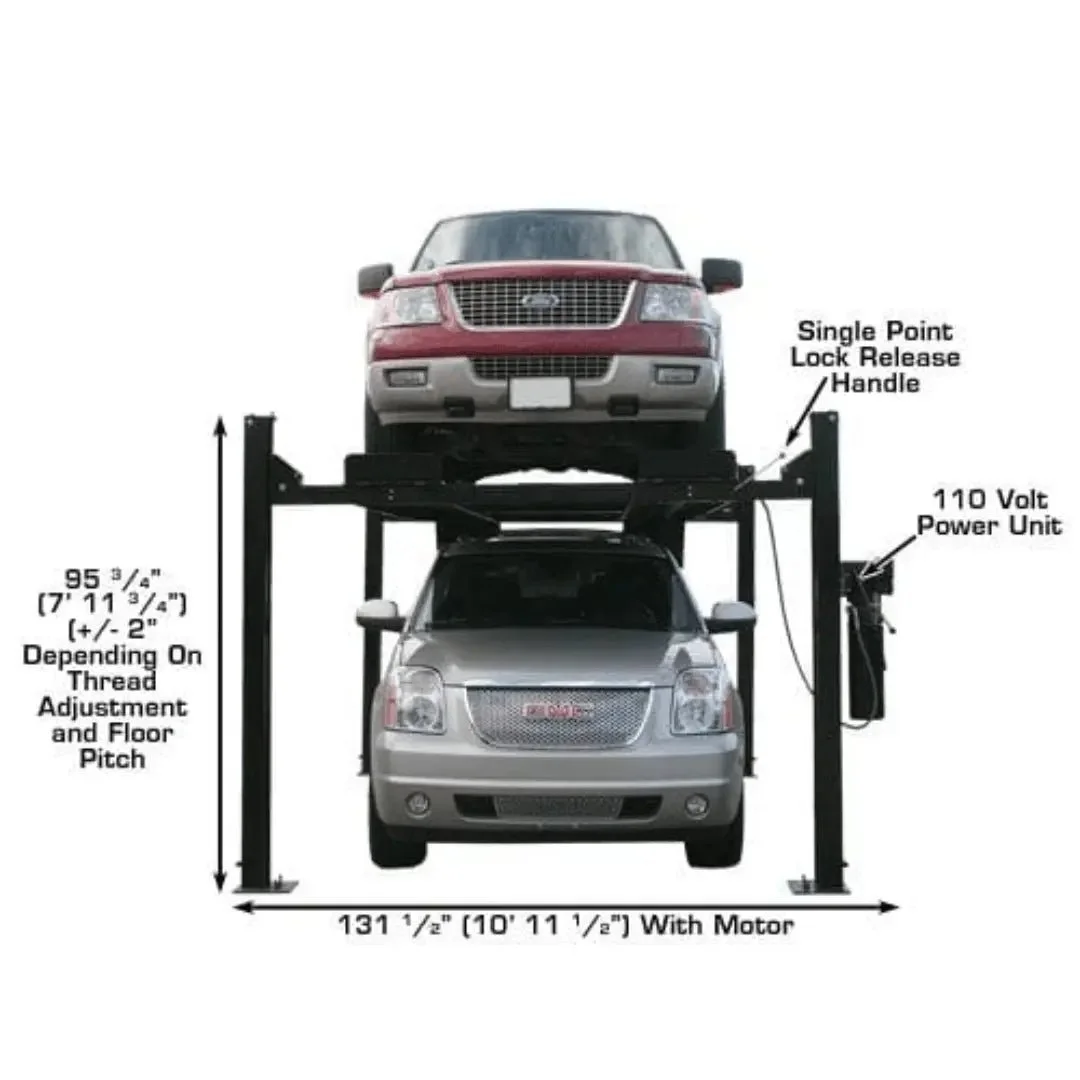 Atlas Pro9000 4 Post Lifts with RJ6 Rolling Jacks - Image 2