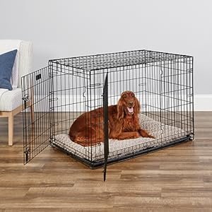 MidWest Homes for Pets 42-Inch iCrate for Large Breeds, 71-90 lbs, Double Door Folding Dog Crate with Divider Panel, Leak-Proof Tray & Secure Latches, Portable, Durable & Easy to Assemble - Image 3