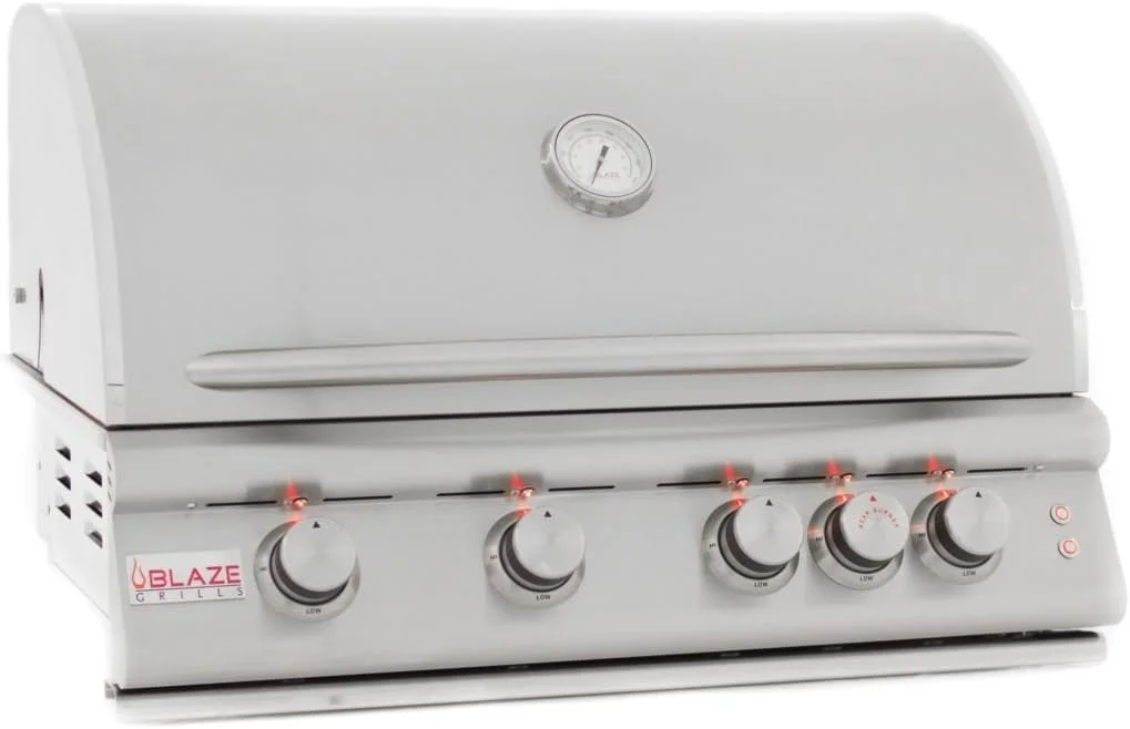 Blaze 32 Inch 4-Burner LTE Gas Grills with Rear Burner and Built-in Lighting System - Image 4