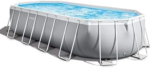 INTEX 26797EH Prism Frame Premium Oval Above Ground Swimming Pool Set: 20ft x 10ft x 48in – Includes 1500 GPH Cartridge Filter Pump – Removable Ladder – Pool Cover – Ground Cloths - Image 4