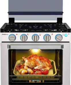 Camplux 21 Inches RV Stove Gas Range Oven 3 Burners Cooktops