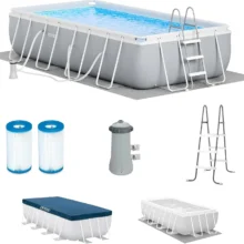 Intex Prism Frame 16′ x 8′ x 42′ Rectangular Above Ground Pool Sets