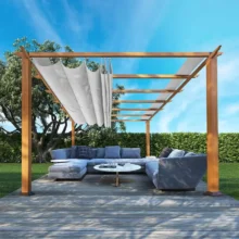 Florence Aluminum Pergola with Canopy Paragons Outdoor