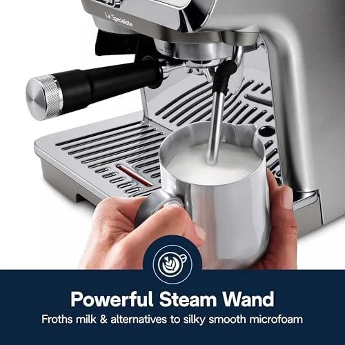 De’Longhi La Specialista Arte Evo Espresso Machine – Compact Cold Brew Coffee Maker with Grinder, Milk Steam Wand/Frother & Tamping Tools – Home Barista Kit for Lattes, Cappuccinos, Iced Coffees - Image 9